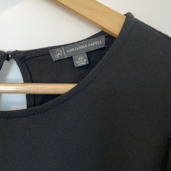 Black Blouse with Sheer Sleeves - Picture 2 of 3